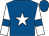 ROYAL BLUE, WHITE star, WHITE sleeves, ROYAL BLUE armlets