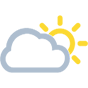 Mostly sunny